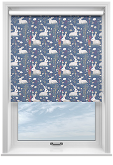 Bunny Meadows, Periwinkle - Roller Blind